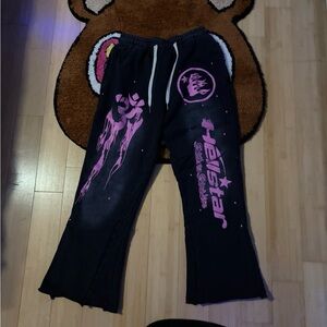 HeiStar Black and Pink Men's Sweatpants